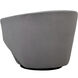 Treviso Antonio Charcoal Swivel Lounge Chair, Swivel